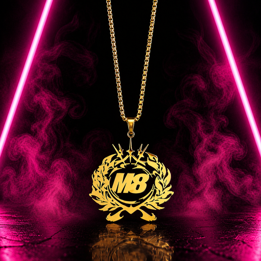 Collier M8 en acier inoxydable - Plaqué Or